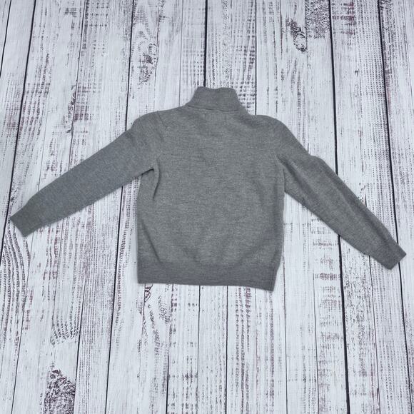 Christian Lacroix Girls Merino 1/4-Zip Mock Neck Sweater Gray S - Picture 2 of 7